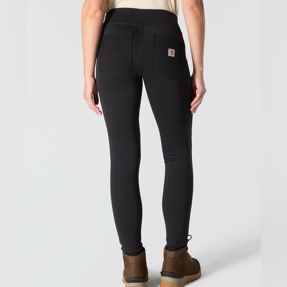 Carhartt Women's Force Fitted Midweight Utility Leggings Black Size Small
